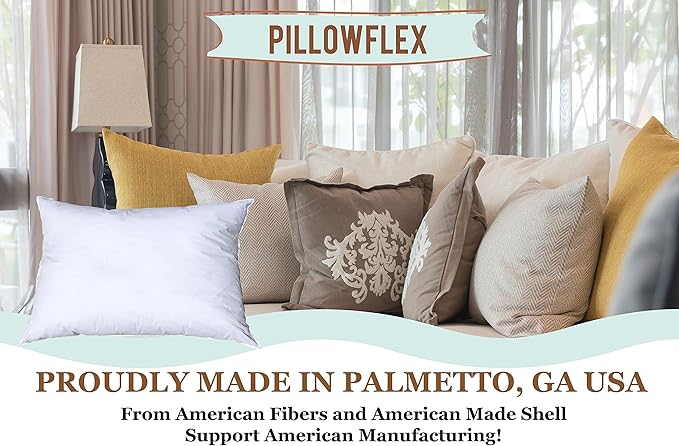 Pillowflex Premium Polyester Pillow Insert – 13x19 - Rectangle Pillow Form, Machine Washable, Soft Sham Supports, Decorative Form for Covers and Throw Pillows, Hypoallergenic - Made in USA - 2 Pack