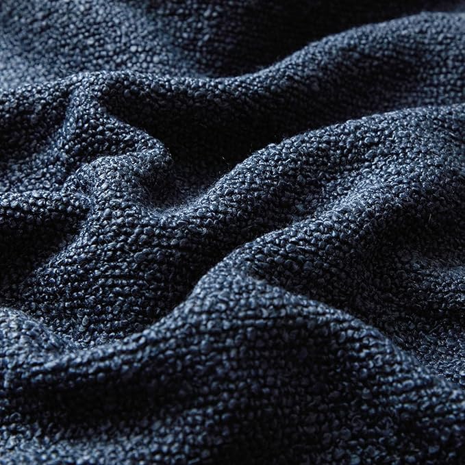 JUSPURBET 26x26 Pillow Covers Set of 2 Decorative Throw Pillow Covers Case for Couch Sofa Bed Soft Boucle Textured Cushion Covers with Hidden Zipper for Home Decor Living Room,Navy Blue