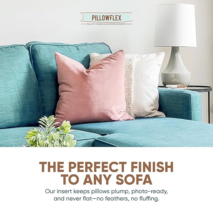 Pillowflex Synthetic Down Pillow Insert - 26x26 Down Alternative, Ultra Soft Large Square European Throw Pillow, Couch Euro Sham, Bed - 1 Decorative Form