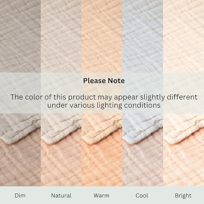 Salt Earth 100% Cotton Muslin Throw Blanket, 50"X60" 6 Layered Gauze Tassel Blanket Throw for Couch, Bed, Living Room, Home, Light Christmas Blanket and Throws for Christmas Gifts (Rose Dust/Moonbeam)