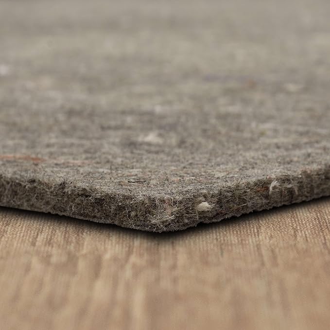 Mohawk Home 8' x 10' Non Slip Grip Rug Pad 3/8" Thick Dual Surface Felt Cushion + Rubber Gripper - Safe for All Floors