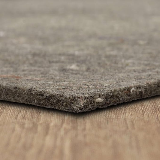 Mohawk Home 5' x 7' Non Slip Grip Rug Pad 3/8" Thick Dual Surface Felt Cushion + Rubber Gripper - Safe for All Floors