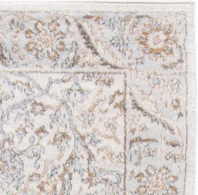 SAFAVIEH Isabella Collection Runner Rug - 2'2" x 7', Cream & Beige, Oriental Design, Non-Shedding & Easy Care, Ideal for High Traffic Areas in Living Room, Bedroom (ISA912A)