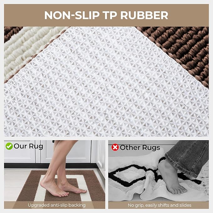 GRANNY SAYS Front Door Mat Outside Entrance, Door Mats for Entryway, Welcome Matt Non-Slip, Large Front Porch Mat Low Profile Resist Dirt, 48"x32", Dark Brown