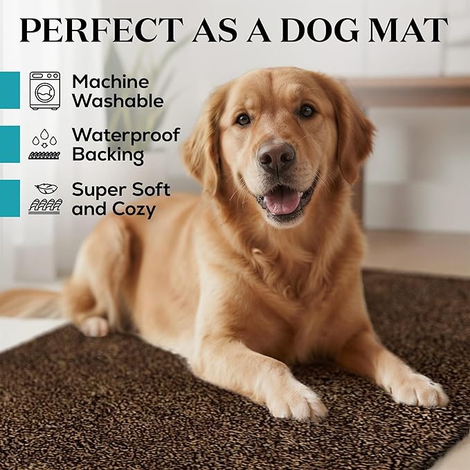 RugMast Premium Microfiber Indoor Door Mat – 36"x60" Washable Entry Mat, Non-Slip, Waterproof Backing, Super Absorbent, Low Profile Entryway Doormat for Indoor Entrance