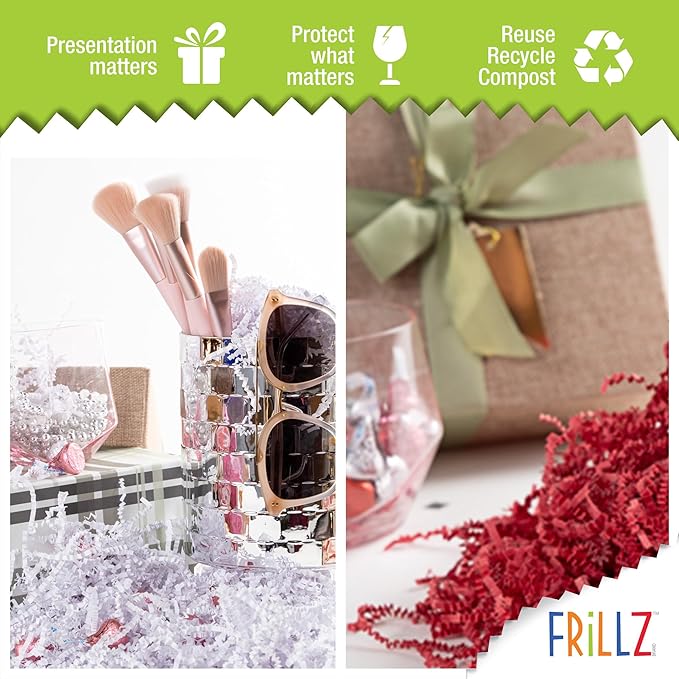 Frillz Crinkle Cut Paper Shred Filler for Baskets, Gifts, Packing and Protecting your Halloween, Fall Festival, Birthday and other events (1 pound, Candy Corn)