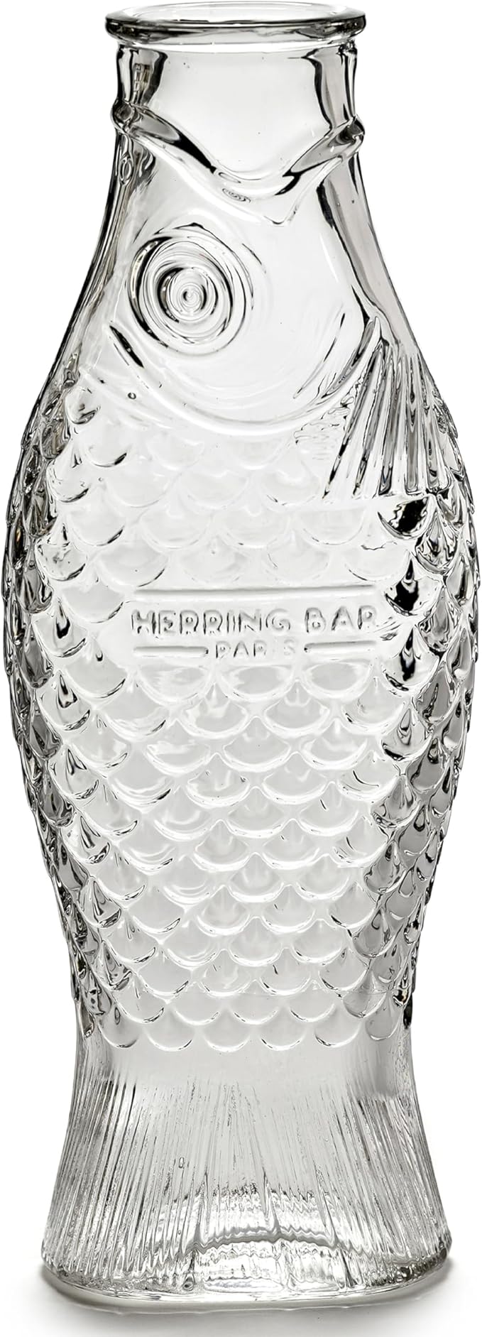 Serax Glass Water Pitcher | Fish & Fish glassware by Paola Navone | Wine Carafe Decanter 28.74 fl oz | Clear Bottle Container for hot and cold Drinks | Beverage Dispenser for Fridge | Suitable as Vase
