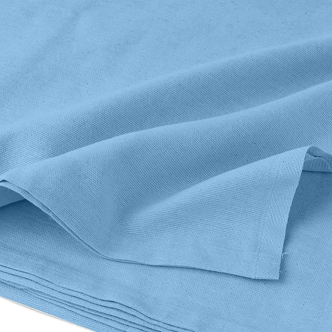 Avalon Bedding Hospital Blankets Twin Size 100% Cotton Thermal Blanket Hospital Style Blanket - Lightweight Hospital Blanket - Hospital Blankets - General Hospital Blanket Twin 66x90 Inches (Blue)
