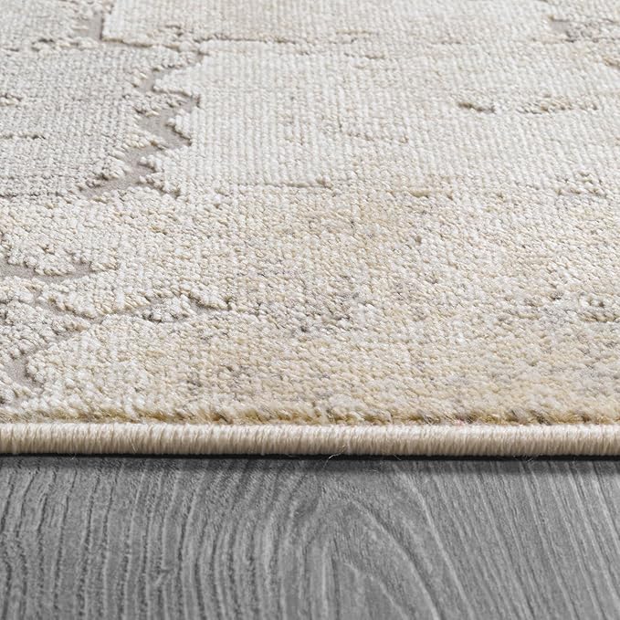 Beverly Rug Living Room Rug 6x9 Modern Luxury Ultra Soft Vintage Indoor Area Rugs for Kitchen Dining Room Stain Resistant Non Shedding Indoor Carpet Alfombras para Salas Modernas (6 x 9 Gray)