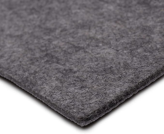 Mohawk Home 5' x 7' Premium Luxury Non Slip Rug Pad 1/4 Thick Dual Surface Felt + Rubber Gripper - Safe for All Floors, Synthetic Fiber, Grey
