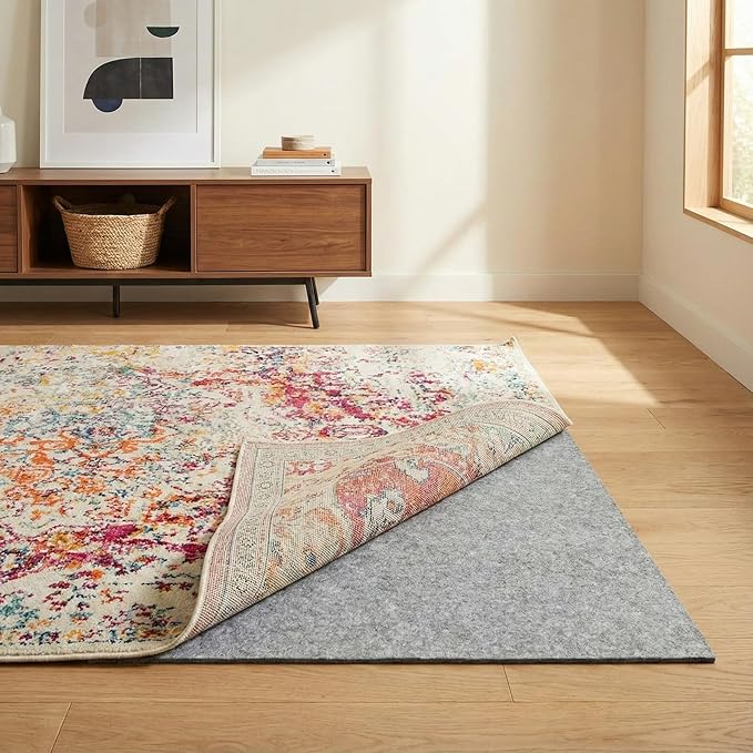Rugs.com - 3' x 5' Everyday Performance Rug Pad 1/4" Thick Felt & Non-Slip Backing Perfect for Any Flooring Surface