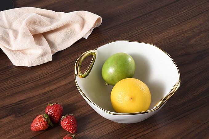 Pampa Bay Medium Bowl (White and Gold)