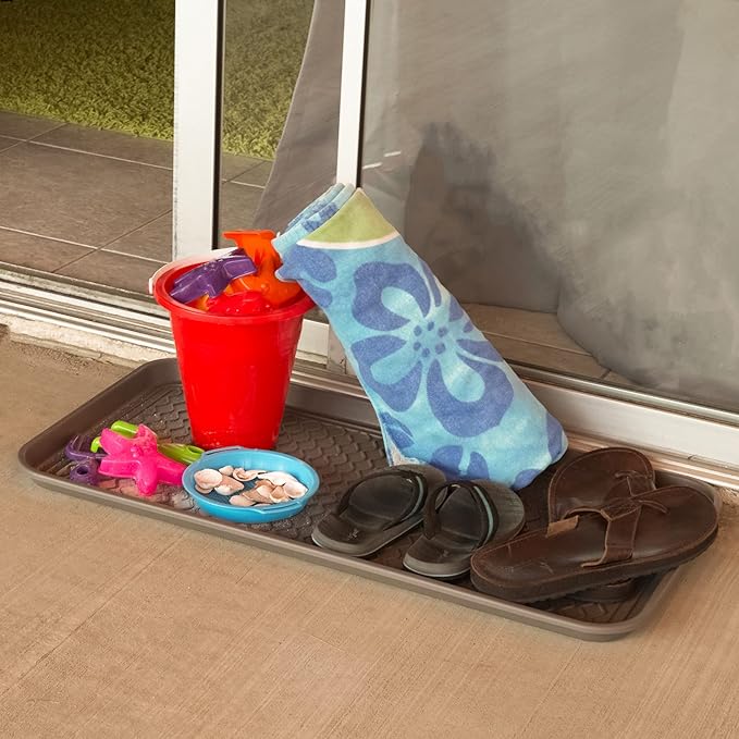 Multi-Purpose Tray in Decorator Colors - 30” L x 15” W x 1.20” H (Slate Gray Set of 2)
