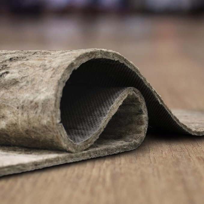 Mohawk Home 2' x 20' Non Slip Grip Rug Pad 1/2" Thick Dual Surface Felt Cushion + Rubber Gripper - Safe for All Floors