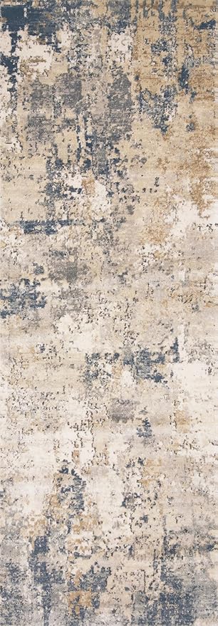 Loloi Teagan Collection TEA-06 Sand/Mist 5'-3" x 7'-6" Area Rug, Large, Soft Neutral Rug, High-Traffic for Living Room, Bedroom, Home Office, Dining Area