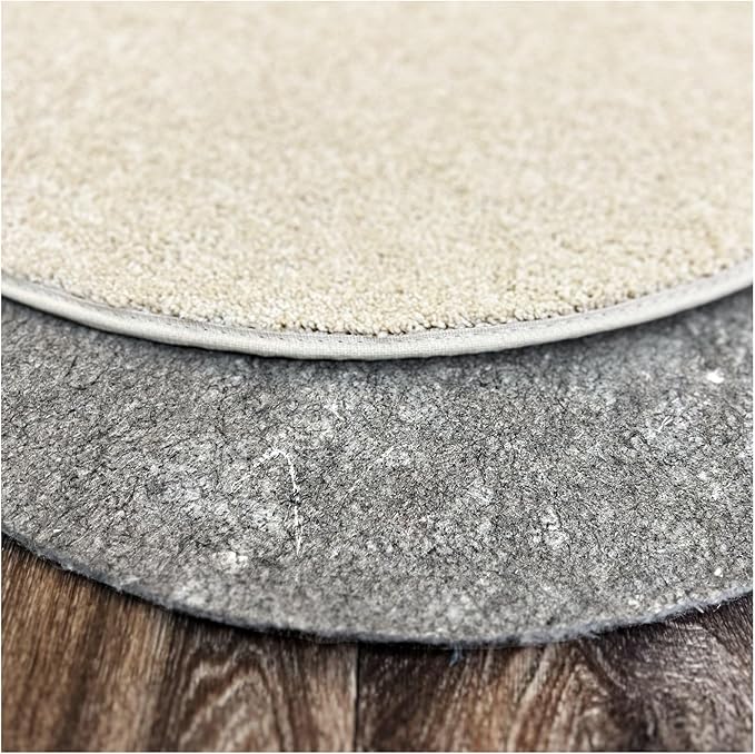 KOECKRITZ 6' Round Non-Slip Rug Pad Gripper - 1/4″ Thick Felt & Rubber Duo-Lock - Safe for All Floors & Hardwoods - Protects Floors, Keeps Rugs Flat