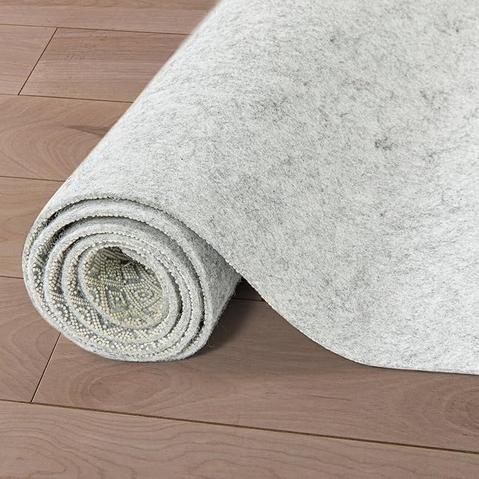 WELL WOVEN Premium 1/4" Thick Felt Rug Pad 2x3 - Non Slip Rubber Backing for Hard Floors & Carpet - Easy Cut to Size for Custom Fit - Superior Cushioning & Floor Protection Shield