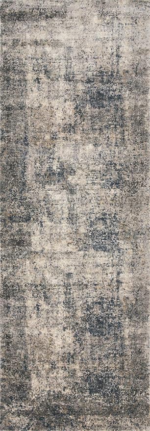 Loloi Teagan Collection TEA-05 Denim/Slate 2'-8" x 13' Runner Rug, Large, Soft Neutral Rug, High-Traffic for Living Room, Bedroom, Home Office, Dining Area