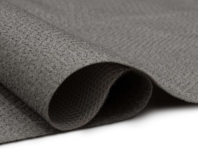 Mohawk Home Low Profile Waterproof Rug Pad Utility Solid Gray 8' Round Rug Pad Perfect for Kitchen, Living Room, Kids Room, Dining Room, Hallway, Office, Garage, Entryway, Bathroom, Laundry Ro