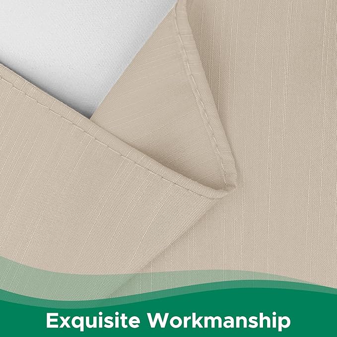 Biscaynebay Wrap Around Bed Skirts for King & Cal King Beds 17" Long Drop, Light Camel Adjustable Elastic Dust Ruffles Easy Fit Wrinkle & Fade Resistant Silky Luxurious Fabric Solid Machine Washable