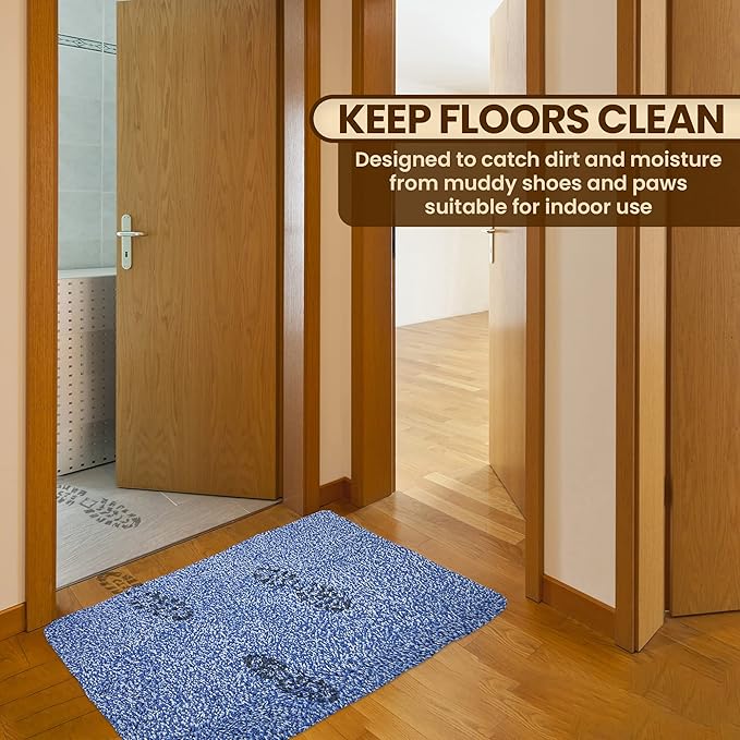 RugMast Premium Microfiber Indoor Door Mat – 24"x36" Washable Entry Mat, Non-Slip, Waterproof Backing, Super Absorbent, Low Profile Entryway Doormat for Indoor Entrance