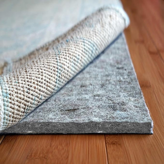 RUGPADUSA - Superior-Lock - 4' Round - 7/16" Thick - Felt + Rubber - Luxury Non-Slip Rug Pad - Perfect for Hardwood Floors, Available in 2 Thicknesses, Many Custom Sizes