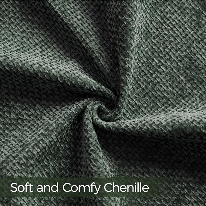 a moment Christmas Dark Green Chenille Throw Pillow Covers 16x16 Inch Pack of 2 Modern Decorative Throw Pillow Covers Farmhouse Cross Covers Home Decor for Sofa Bedroom Living Room