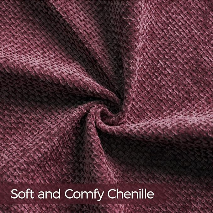 a moment Christmas Wine Red Chenille Throw Pillow Covers 16x16 Inch Pack of 2 Modern Decorative Throw Pillow Covers Farmhouse Cross Covers Home Decor for Sofa Bedroom Living Room