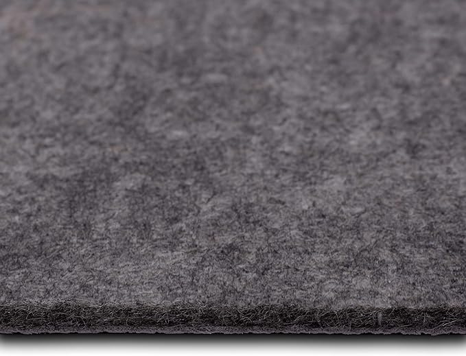 Mohawk Home 5' x 8' Premium Luxury Non Slip Rug Pad 1/4 Thick Dual Surface Felt + Rubber Gripper - Safe for All Floors, Synthetic Fiber, Grey