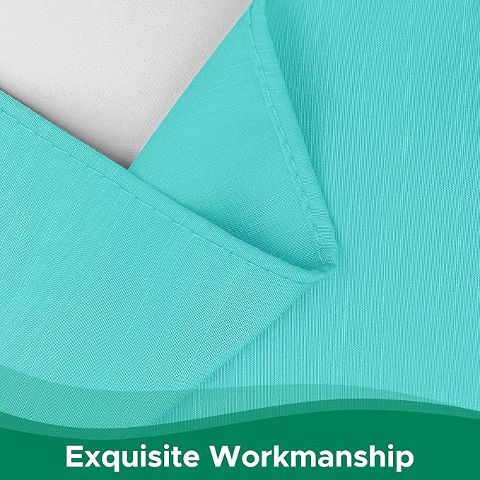 Biscaynebay Wrap Around Bed Skirts for Full & Full XL Beds with 15" Drop, Aqua Adjustable Elastic Dust Ruffles Easy Fit Wrinkle & Fade Resistant Silky Luxurious Fabric Machine Washable