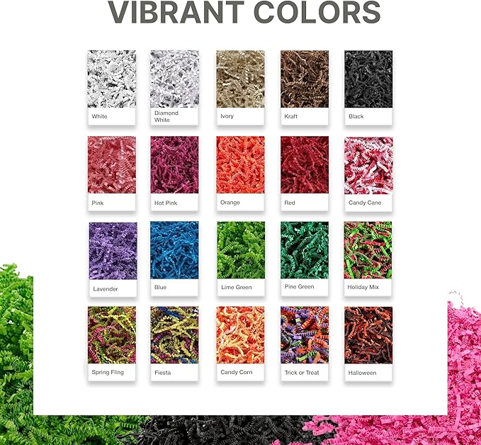FRILLZ by DECOfill™ Crinkle Cut Paper Shred Filler for Baskets, Gifts, Packing and Protecting your Birthday, Weddings, Anniversary, Valentines Day, and other gifts (2 pound, Black)