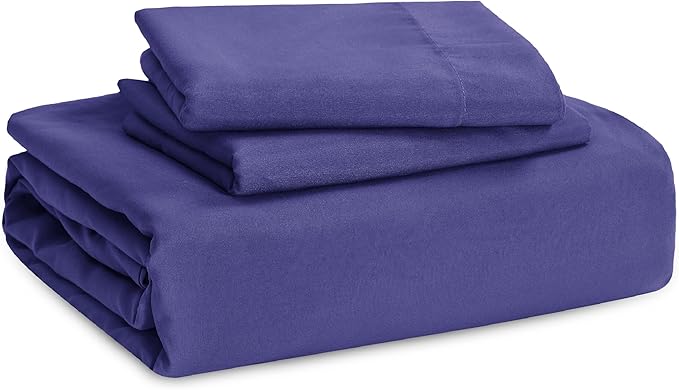 Bedsure Skipper Blue Duvet Cover Full Size - 3 Pieces Prewashed Extra Soft Cotton-Like Bedding Set, Includes 1 Duvet Cover 80x90 Inches with Zipper Closure & 2 Pillow Shams, Comforter Not Included