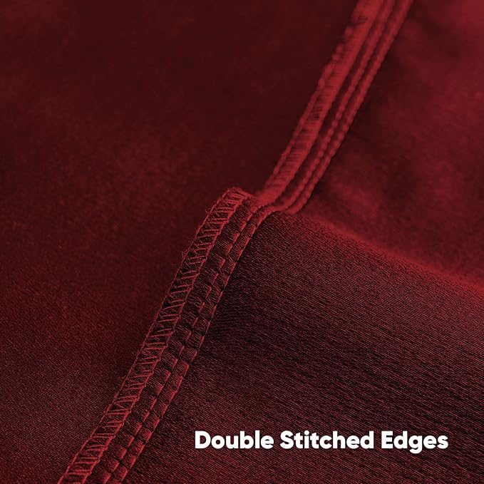 FUTEI Valentine's Day Red Chenille Decorative Throw Pillow Covers 24x24 Inch Set of 2,Soft Cozy Faux Linen Textured European Pillow Shams,Farmhouse Home Decor for Couch Living Room