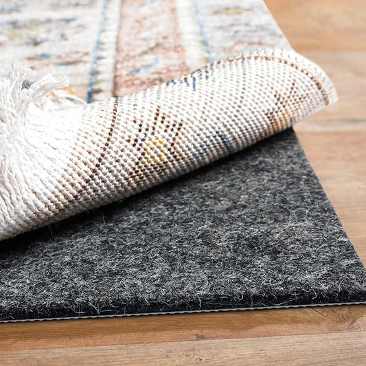 BAGAIL Felt and Natural Rubber Backing Rug Pads 1/4” Thick, 6 x 9 Ft Non Slip Carpet Gripper Keep Rugs in Place, Under Area Rug Protective Cushioned Pads, Carpet Runners, Hardwood Floors Protection