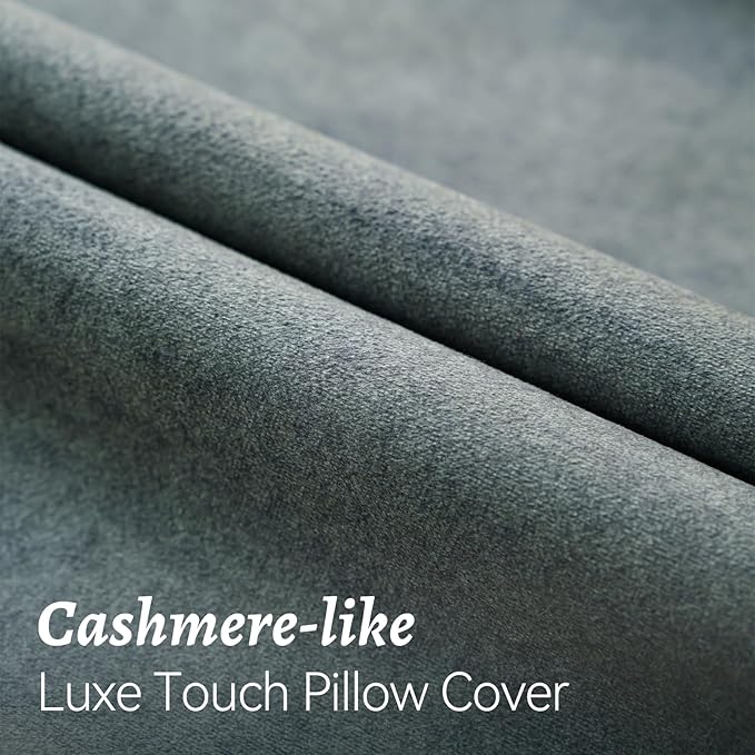 a moment Pack of 2 Jeans Blue Stain-Resistant Throw Pillow Covers Pet-Friendly Pillowcases Cushion Covers for Sofa Couch Bed Outdoor Waterproof 12x20 Inch