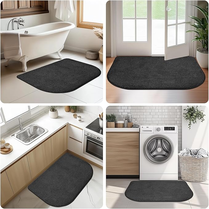 Washable Kitchen Rug 24" x 35.5" / 60cm x 90cm, Non Slip Kitchen Mat for Floor, Absorbent Indoor Throw Rug for Laundry, Bathroom, Bedroom, Door