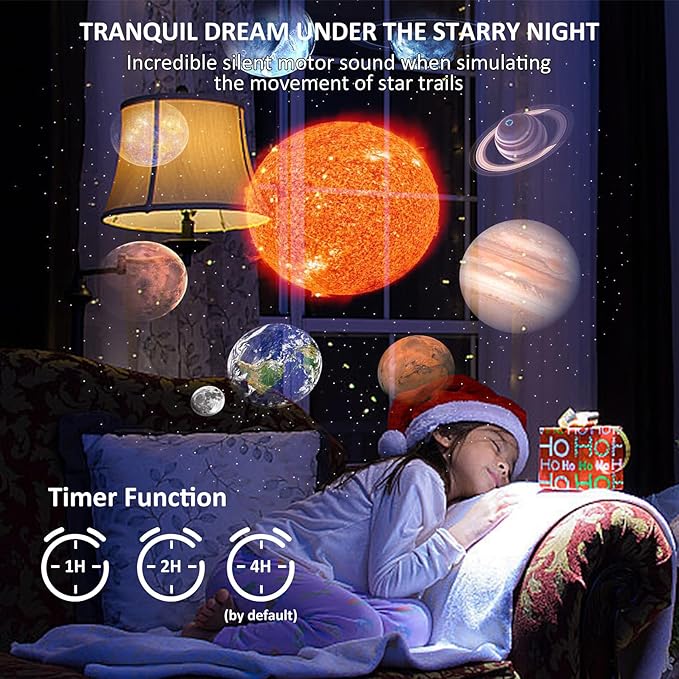 Star Projector,Galaxy Projector for Bedroom,Planetarium Space Ceiling Starry Sky Night Light with 13 Galaxy Discs,Meteor & Lighting Effects,Sky Light for Kids Adults Party Home Decor,Christmas Gift