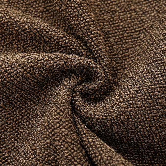 Foindtower Decorative Textured Boucle Throw Pillow Covers Accent Solid Pillow Cases Neutral Soft Cozy Couch Cushion Case for Chair Sofa Bedroom Living Room Home Decor 26x26 Inch,1PC,Chocolate