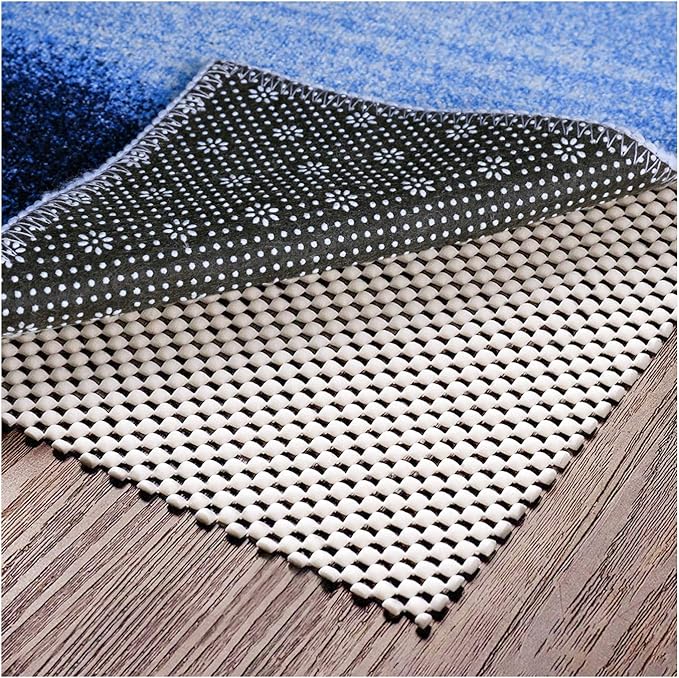 Non Slip Area Rug Pad Gripper - 4x6 Ft Strong Grip Carpet pad for Area Rugs and Hardwood Floors, Provides Protection and Cushion