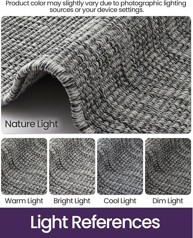 DEXI Dirt Trapper Door Mat, 48x72 Washable Doormat, Dirt Resistant and Absorbent, Easy Clean Low-Profile Floor Rugs for Entryway, Front Door, and Inside Entrance, Dark Grey