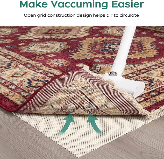 BAGAIL BASICS Non Slip Rug Pad Gripper 5 x 8 Feet Extra Thick Carpet Pads for Area Rugs and Hardwood Floors, Keep Your Rugs Safe and in Place