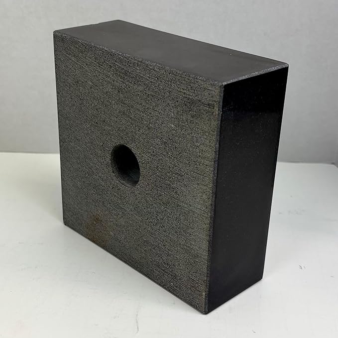 Premium Black Marble Display Base with Center Mount Hole – Polished Stone Pedestal Stand for Sculpture, Statue, Art, Awards, Lamps & Decor (2 3/4x2 3/4x1 1/2")