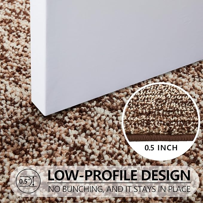 REFETONE Indoor Doormat, Front Door Mat 36"x60" Absorbent Rubber Backing Non Slip Door Mats, Washable Low-Profile Inside Floor Mat Door Rugs for Entryway, Resist Dirt Mud Mat for Dogs, Coffee/Brown