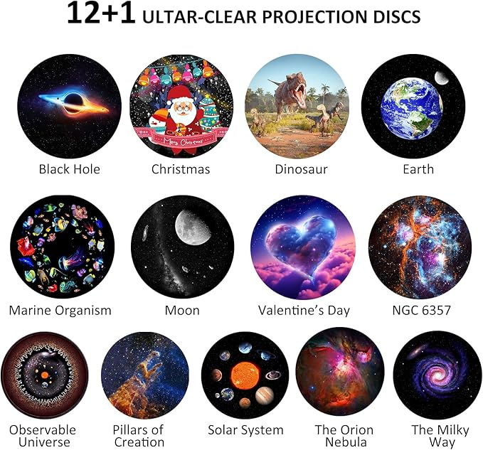 Star Projector,Galaxy Projector for Bedroom,Planetarium Space Ceiling Starry Sky Night Light with 13 Galaxy Discs,Meteor & Lighting Effects,Sky Light for Kids Adults Party Home Decor,Christmas Gift