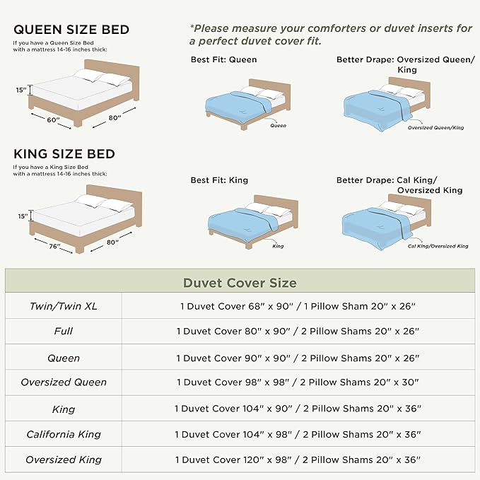 Bedsure Khaki Duvet Cover King Size - 3 Pieces Prewashed Extra Soft Bedding Set, Includes 1 Duvet Cover 104x90 Inches with Zipper Closure & 2 Pillow Shams, Comforter Not Included