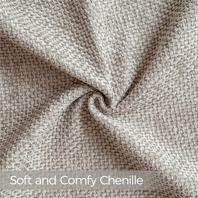 a moment Taupe Chenille Throw Pillow Covers 20x20 Inch Pack of 2 Modern Decorative Throw Pillow Covers Farmhouse Cross Covers Home Decor for Sofa Bedroom Living Room