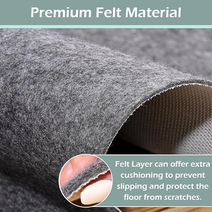 100% Waterproof Rug Pad, 5x7 Foot Non-Slip Rug Pad, 1/4 Inch Non-Slip Carpet,Suitable for Hardwood Floor Felt MATS and All Floors, Protecting The Floor and Keeping The Carpet Soft and Safe