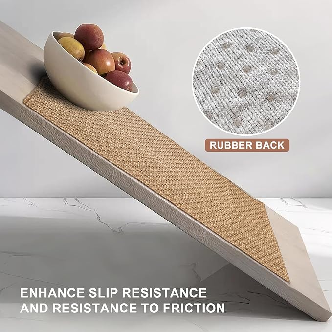Runner Rug – Boho 2x5 ft Hallway Runner Rug,Braided Design Neutral Entryway Rug with Rubber Backing,Light Brown,Machine Washable,Solid Faux Jute Rug,for Bedroom,Bathroom,Non-Slip