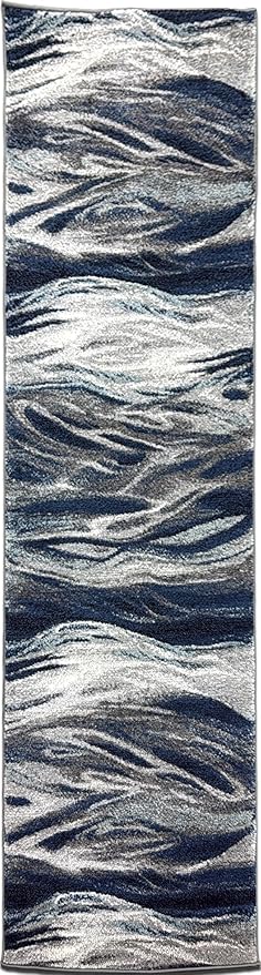 Keen Home Design Area Runner Rugs - 2x8 Non-Shedding, Abstract Runner for Kitchen, Living Room, Bedroom, Dining Room, Entryway - Size: 2'8" x 7'7", Multi