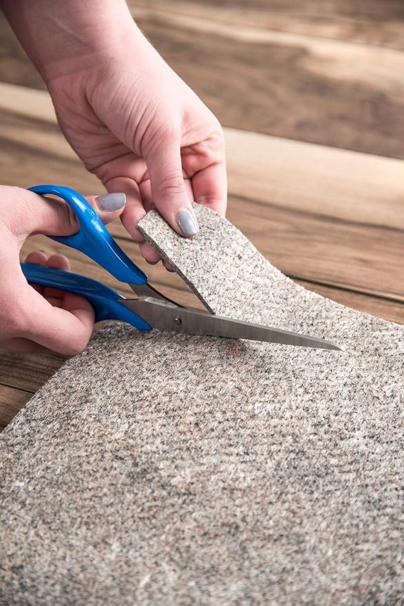 nuLOOM 4' x 6' Premium Eco-Friendly Felt Rug Pad, 1/8 " Thick Low Profile, Non-Slip Backing, Customizable Size, Hardwood, Carpet, Tile, Vinyl, Linoleum, Made in USA, 100% Recycled Materials